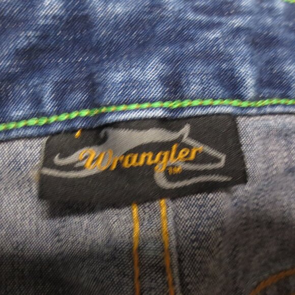 WRANGLER womens JEANS denim BLUE western COWBOY high rise SIZE 7/8 - Picture 7 of 11